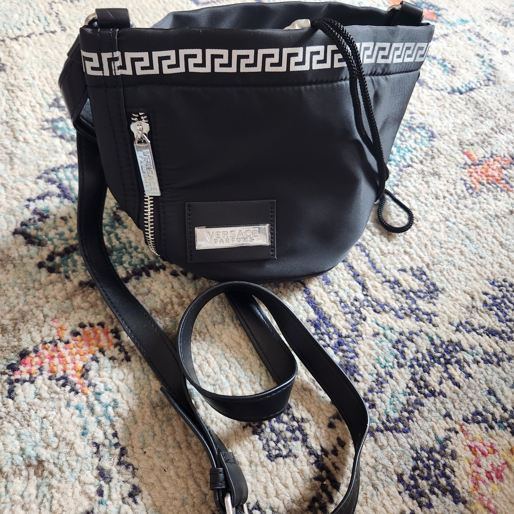 Versace Black and Silver Satchel
